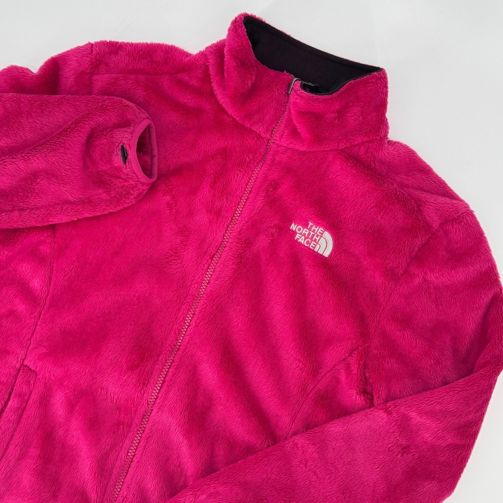 The North‎ Face Osito Fleece Jacket Womens Large Fuchsia Pink Full Zip High Pile